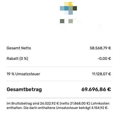 Gesamtbetrag 69.696,86 Euro